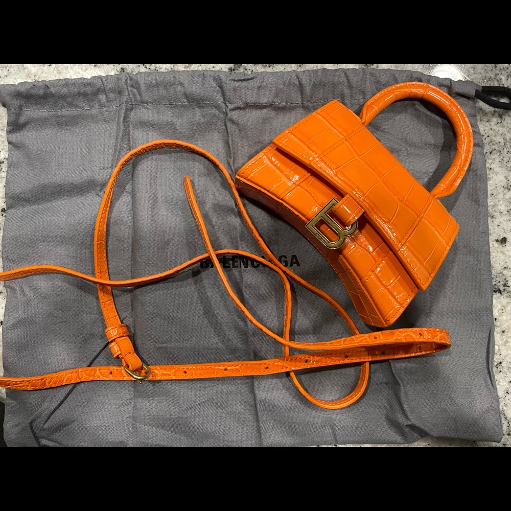 Balenciaga hourglass mini croc shoulder/ belt bag - Picture 2 of 4